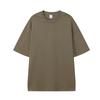 Zero Encolhimento 330g Pesada Verão Transfronteiriça Comércio Exterior Europeu e Americano Tamanho Plus Marca de Moda Camiseta Masculina Branca Manga Curta Algodão Puro Personalização