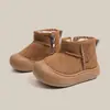 Botas de Nieve Jingqi para Niños Invierno Nuevas para Hombre y Mujer Botines de Algodón para Bebé Forrados de Felpa Cálidos Zapatos Grandes de Algodón Botines Cortos Engrosados para Niños