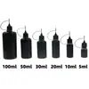 Frasco pequeno de óleo com tubo de agulha à prova de luz frasco de injeção de óleo frasco vazio para cola de calafetar para nail art frasco de cola UV frasco opaco com agulha