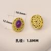 Anillo de Cara Shajin Chapado en Cobre de 18K Incrustado con Cuentas Porosas Estrella Ojo de Gato Amatista Collar Cuerda de Mano Accesorios de Joyería DIY