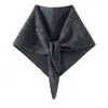 Bufanda triangular de cachemira, calentador de cuello tejido para mujer, chal de nuevo estilo otoño/invierno, bufanda de abrigo, pañuelo cuadrado pequeño