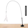 Juguete para Gatos Ventosa Palo Giratorio, Gadget de Entretenimiento Automático para Gatos, Palo Giratorio Automático para Gatos con Plumas y Cascabel, Resistente a Mordiscos
