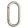 Pistola tonta pistola tonta plata color sólido aleación de aluminio No. 5 hebillas de pista juego de hebillas de escalada en U ovaladas para exteriores anillo de conexión de hebilla colgante