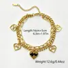 Pulsera de doble cadena de acero de titanio de moda transfronteriza europea y americana para mujer, simple y versátil, estilo ins, a la moda, lujo ligero, pulsera personalizada