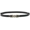 Cinturón Fino de Cuero Artístico Hueco Vintage para Mujer, Cinturón Delgado Ajustable para Cintura de Mujer, Fajín Versátil para Decoración de Vestidos