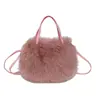 Bolso Femenino de Moda Nuevo, Bolso de Mano de Felpa con Cuentas, Bolso Cuadrado Pequeño con Textura, Bolso Versátil para el Día a Día, Bolso Cruzado Peludo Sencillo