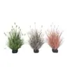 Planta de Hierba de Junco Simulada Personalizada Bonsái Decoración de Ventana Piso Hierba Cola de Perro Heno Césped Cebolla Planta Verde Planta en Maceta