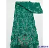 Vestido de Noche Francés con Adornos de Perlas, Bordado de Apliques, Encaje de Malla y Tejido de Encaje Tridimensional Encaje Nupcial