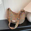 Bolso cruzado de moda estilo coreano, Bolso de hombro versátil de espiga para el día a día, Bolso tote de gran capacidad, Bolso portátil para axila para mamás