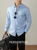 [Lanxess Modal] Camisa Masculina Sem Costura e Que Não Amassa - Pacote com 60 Peças - Primavera e Outono - Elegante para o Trabalho - Manga Longa - Cor Lisa