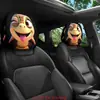Funda de reposacabezas de coche de dibujos animados linda, funda de cojín de coche de animales, funda de almohada para cuello de coche suave