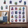 50 hojas de pegatinas de Halloween de película láser, pegatinas de decoración festiva estilo graffiti para teléfonos móviles, portátiles y tazas de agua