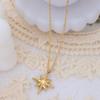 Corea del Sur Temperamento Internet Trendy Acero de Titanio Chapado en Oro de 18K Collar de Estrella para Hombre Cadena para Clavícula para Mujer Diseño Nicho Joyería Trendy