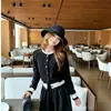 Nuevo cárdigan de punto elegante de estilo coreano para mujer, de cuello redondo con diseño calado, para principios de otoño de 2026, top versátil y elegante para ir al trabajo
