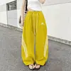 Pantalones Deportivos Casuales de Pierna Ancha, Jogger de Dos Formas, Estilo Americano, Pantalones Largos, Novedad Verano 2026, Pantalones Curvos de Secado Rápido con Tres Rayas