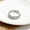 Anillo abierto de plata de ley S925 Yunchaoxuan, anillo de piano vintage, estilo minimalista, versátil para apilar en el dedo índice, suministro transfronterizo
