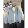 Chaqueta deportiva de cuadros color block con cuello alto para hombre, estilo primavera y otoño, top casual holgado para hombre, abrigo cortavientos estilo Hong Kong para parejas