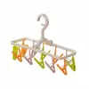 Clip de secado plegable a prueba de viento multi-clip colgador de calcetines para el hogar viaje dormitorio colgador de ropa antideslizante tendedero para ropa interior