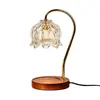 Lámpara de fusión de cera para velas de mármol, lámpara de mesa difusora estilo ins, luz nocturna retro americana sin humo y con temperatura ajustable, lámpara de fusión de cera para aromaterapia