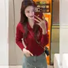 Suéter Simple Versátil de Corte Ajustado para la Primavera de 2026 Moda Francesa Cardigan de Punto de Manga Larga con Cuello Marino para Mujer