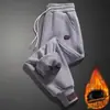 Pantalones de hombre transfronterizos 2026 otoño e invierno nuevo estilo holgados casuales largos con forro polar, de pierna recta con puño, pantalones de chándal para hombre