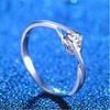 Versión coreana de anillo de compromiso con forma de corazón, anillo de diamantes, para mujer, directo de fábrica, chapado, joyería 925, anillo de pareja al por mayor
