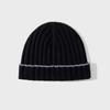 2026 Otoño e Invierno Europeo y Americano Nuevo Gorro de Punto Lana Pura Gorro para Hombre Gorro para Mujer Canalé Adorno de Bloques de Color Gorro Beanie B C