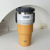 Taza de vacío Taishuo con asa para mujer, gran capacidad, taza de café de acero inoxidable, taza de agua para coche, taza de aspecto atractivo para hombres y niñas