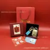 Chaveiro de ouro 999 puro "Dinheiro Garantido", pingente de bolsa de ouro, acessório decorativo, pequeno presente para transmissões ao vivo do Douyin, atacado de Shuibei