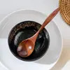 Cuchara de Sopa de Madera Maciza con Mango Largo Creativo Cuchara para Arroz Cuchara Pequeña para el Hogar Cuchara para Gachas Cuchara de Madera para Cocina Cuchara Grande de Madera Venta al por Mayor