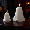 Molde de Silicone para Vela Fantasma de Halloween Molde para Vela Aromática em Formato de Fantasma 3D Molde de Gesso DIY Feito à Mão