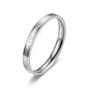 Anillo de acero de titanio con letras inglesas de venta caliente de fábrica para mujer que no se desvanece, nicho de lujo, anillo para amantes, joyería al por mayor