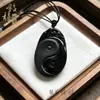 Colgante de Obsidiana Natural Pixiu, Colgante de Obsidiana Dorada de la Paz, Placa de Obsidiana de Paz y Seguridad, Colgante de Joyería Unisex