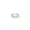 Anillo de Flor Pequeña de Zirconia Dorada para Mujer, Diseño Abierto Ajustable, Joyería Versátil de Lujo de Gama Alta de Nicho Nuevo 2025