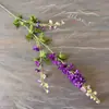 Flor Delphinium Artificial de 3 Ramas Morado Boda Hogar Hotel Decoración Suave Arte Floral Venta al por Mayor Transfronteriza Flores Artificiales