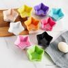 Molde de Silicone para Bolo de Arroz Cozido no Vapor Redondo em Forma de Coração Antiaderente Forma de Muffin Bolo Pequeno Suplemento Alimentar Ferramenta de Assar