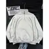 Moletom oversized com zíper parcial tendência estilo americano para homens e mulheres, primavera e outono, top esportivo patchwork versátil de caimento solto com gola esportiva