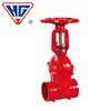 Válvula de compuerta Shanghai Hugong Z81X-16Q con vástago expuesto, diseñada para canales de suministro y drenaje de agua, con un collar de sellado blando y una válvula de compuerta de sellado blando