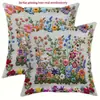 Funda de cojín con flor bordada temu serie flor de primavera funda de almohada para sofá hogar dormitorio
