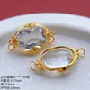 Acessórios banhados a ouro em prata antiga 925 incrustados com cristal branco natural nove caudas raposa binaural contas de amor acessórios para pulseira DIY