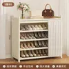 Sapateira para Entrada de Casa, Armário de Sapatos Interno Elegante Simples de Múltiplas Camadas, À Prova de Poeira, Casa de Aluguel, Novo Modelo Quente 2025