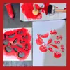 Estêncil para Pintar o Caractere '' com Design Vazado, Kit de Material para Pintura do Ano Novo 2026 para Artesanato Manual de Jardim de Infância
