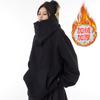 Sudadera con capucha pesada de la Sociedad Huapian para hombres y mujeres, para otoño e invierno, nueva, suelta, gruesa, con forro polar y cálida.
