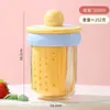 Taza de Fruta de Doble Capa Estilo Picnic Camping Creativa con Tenedor, Drenable, Sellada y a Prueba de Fugas, Taza Portátil para Snacks al Aire Libre