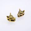 Acessórios de joias DIY de liga de zinco direto da fábrica 12*10*8 furos 1,8 mm cabeça de lobo retrô furo reto conta para joias