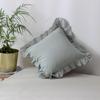 Funda de almohada fruncida estilo Ins fresca y sencilla, Cojín de color liso, Almohada grande estilo princesa