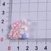 Pinza para el pelo de conejo con lazo, estilo caricatura translúcido lindo, liga para el pelo, pinza de garra, imán para refrigerador, accesorio de resina de pegamento de crema
