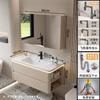 Lavabo Cerámico Todo en Uno de Lujo Ligero con Esquinas Redondeadas Combinación de Mueble de Baño Lavabo Lavabo Lavabo Mueble de Lavado