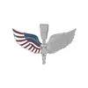Colar Anjo das Asas Americanas Estrela e Listras Colar com Pingente Grande Hip Hop Transfronteiriço Corrente Cubana Acessórios da Moda Tendência