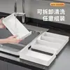 Caja de Almacenamiento de Cajón de Escritorio Retráctil Hogar Cocina Integrada Cubiertos Retráctiles Cubiertos Palillos Separación y Organización